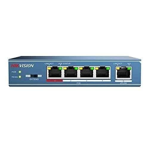 Hikvision DS-3E0105P-E 4 Ports 100 Mbps Unmanaged PoE Switch Box