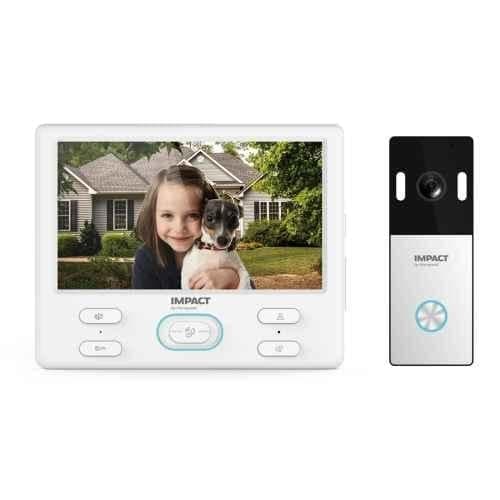 Impact by Honeywell I-HVDP-SM01 Analog Video Door Phone with 7 inch TFT LCD, 2MP Resolution, 2-Way Audio Talk, Color LED, Inbuilt Mic & Loudspeaker