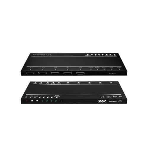 Logic 5W Black HDMI Presentation Switcher, LG-HSW401-4K