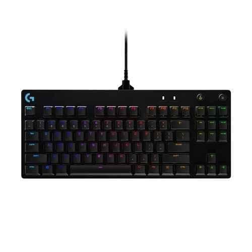 Logitech G PRO Black Mechanical Gaming Keyboard with Ultra Portable Tenkeyless Design, Detachable Micro USB Cable, 16.8 Million Colour Lightsync RGB Backlit Keys