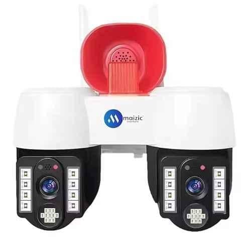 Maizic Smarthome 2in1 2MP 2K FHD Outdoor Smart WiFi Camera with Dual Lens, 360° View, Alarm, Motion Detect, Color Night Vision, IP66 & 2 Way Audio