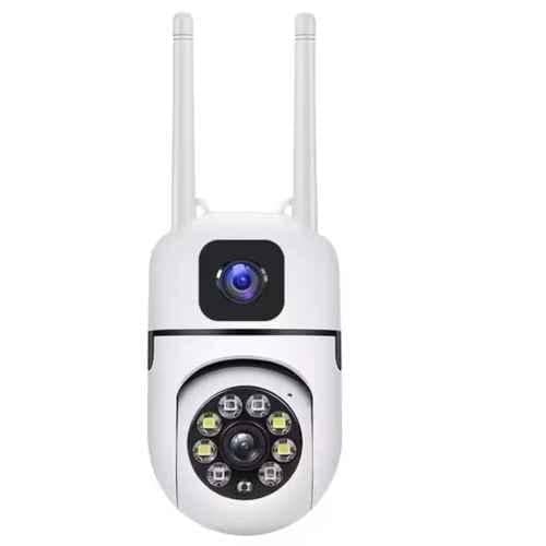 Maizic Smarthome 3MP PTZ FHD Indoor Mini Fox Dual Lens Smart Wi-Fi Camera with Color Night Vision, 360 deg Rotation, Motion Track & 2 Way Audio