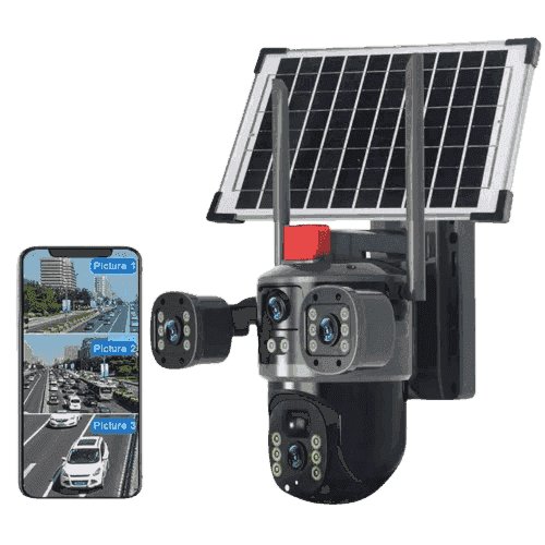 Maizic Smarthome 5MP+5MP+5MP Triple Lens 4K Ultra HD PT 5G/4G Solar Sim Camera with Two-Way Talk, AI Powered Human Detection & Motion Sensor
