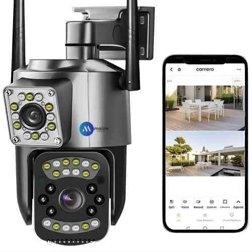 Maizic Smarthome Supercam 5MP+5MP 4G/5G SIM Outdoor CCTV Camera with Free Sim & 1 Month Data Plan, MSH-3022026