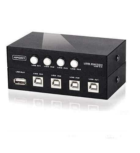 Mak World USB 2.0 4 Port Sharing Switch Support Any Devices with USB