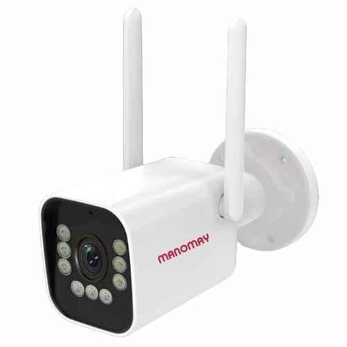 Manomay 3MP Smart Wi-Fi Bullet Camera with Full Color Night Vision & 10X Zoom, M1095S