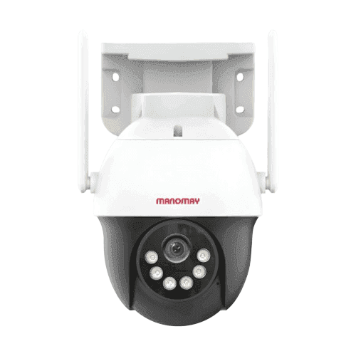 Manomay Protect Pro 3MP Mini Pan & Tilt Wi-Fi Security CCTV Camera with Motion Detection, Digital Zoom, Night Vision & Alexa Support, M1094SF
