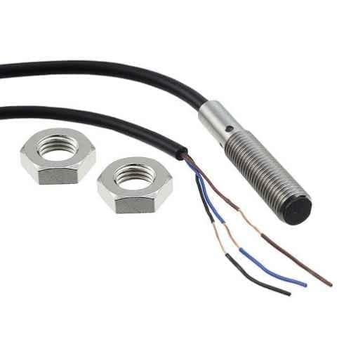 Omron M18 5mm Nickel-brass 3 Wire Shielded NPN Inductive Proximity Sensor, E2B-M18KS08-WP-C1 2M OMS