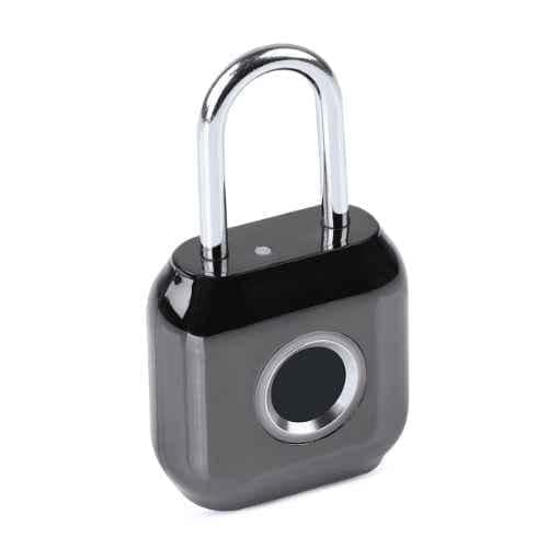 Portronics Bio Lock 100mAh Black Fingerprint Padlock, POR 983