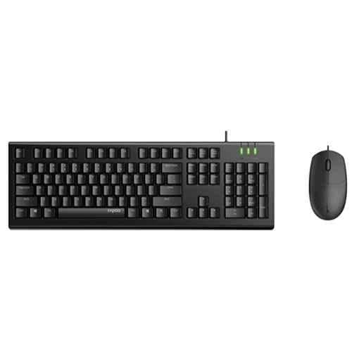 Rapoo Black 1600 DPI Wired Keyboard & Mouse Combo, X125S
