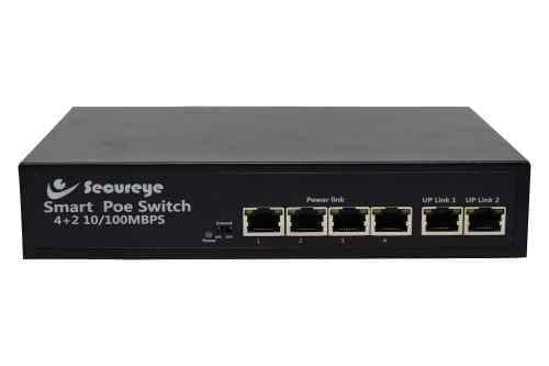 Secureye 4 Port Smart POE Network Switch, S-4FE-2UE-LD