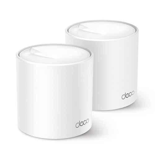 TP-Link Deco X50 3000 Mbps 3GHz White AX3000 Whole Home Dual Band Mesh Wi-Fi 6 System with Coverage up to 4500Sqft (Pack of 2)