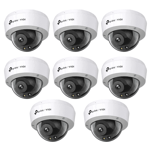TP-Link VIGI C250 5MP 2.8mm 12VDC Full Colour Network IP Camera with Human, Vehicle Classification, NVR Enable & Built-In Microphone (Pack of 8)