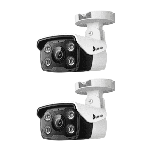 TP-Link VIGI C340 4MP 6mm Outdoor Full-Colour Bullet Network IP Camera with Human/Vehicle Detect, NVR Enable, Active Defense, 2 Way Audio (Pack of 2)