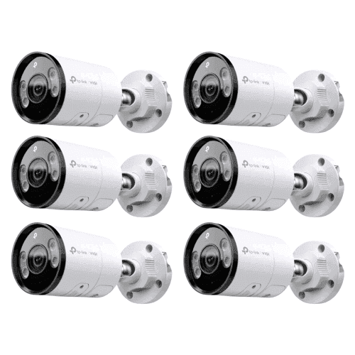 TP-Link VIGI C355 5MP Outdoor Full-Colour Bullet Network IP Camera with Human, Vehicle Detect, NVR Enable, Active Defense & 2 Way Audio (Pack of 6)