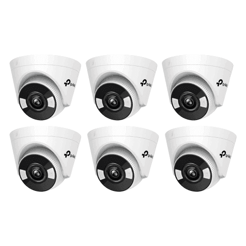 TP-Link VIGI C440-W 4MP 4mm Full-Colour Turret Smart Wi-Fi Camera with 24h Full-Colour, Wireless Connect, Smart Detect & Remote Monitor (Pack of 6)