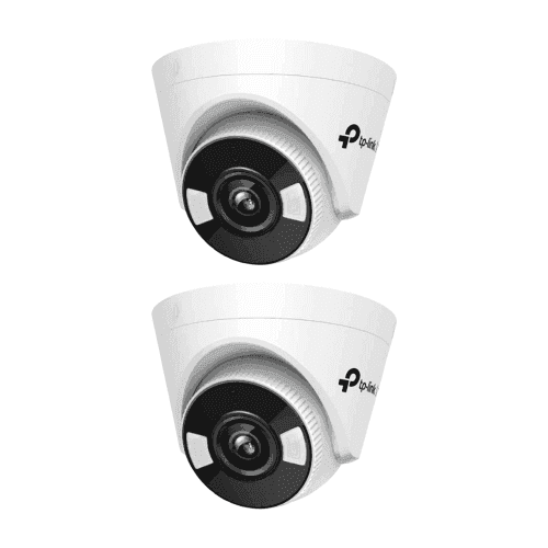 TP-Link VIGI C450 5MP 4mm Full Colour Turret Network IP Camera with Smart Detect, NVR Enable, Human/Vehicle Classification & 2 Way Audio (Pack of 2)