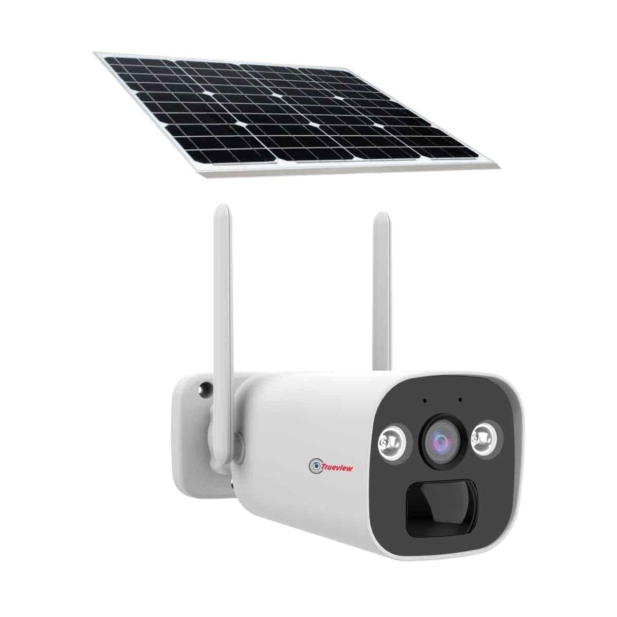 Trueview 4MP White 4G SIM Advanced Bullet Solar Sim CCTV Camera