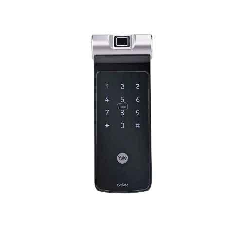 Yale 35-55mm Black Digital Biometric Deadbolt Lock for Wooden/Metal Door & Gate, YDD 724A