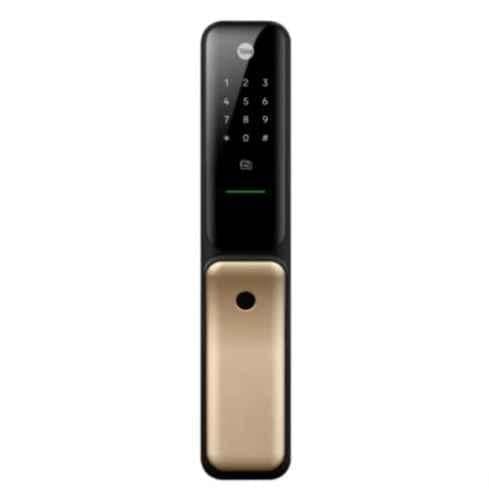 Yale Kyra Pro 40-100mm Champagne Gold Push Pull Smart Lock with Fingerprint, PIN, RFID & Manual Key, YKYRAPRCG