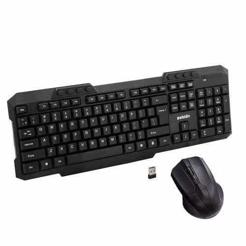 Zebion G2400 USB Wireless Black Keyboard & 1600dpi Wireless Mouse with Nano Receiver Combo, ITD-29