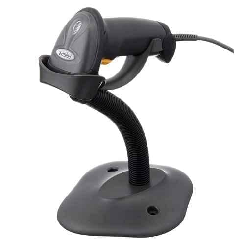 Zebra LS2208 1D Handheld Barcode Scanner Wired Optical Laser Black Corded Reader Imager with Stand & USB Cord, LS2208-SR20007R-Y