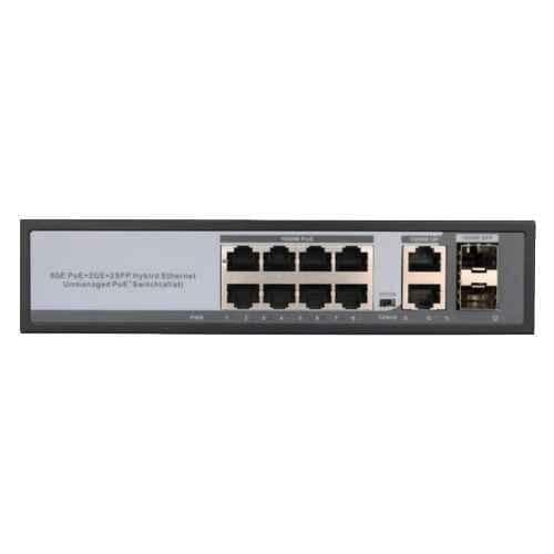 Zebronics 8 Port 10/100/1000Mbps+2 Uplink 10/100/1000Mbps PoE Switch, ZEB-8PPG2UG2S