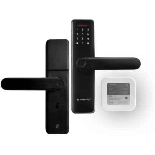 Zunpulse Brass Glossy Black Wi-Fi Enabled Smart Door Lock, ZPC031