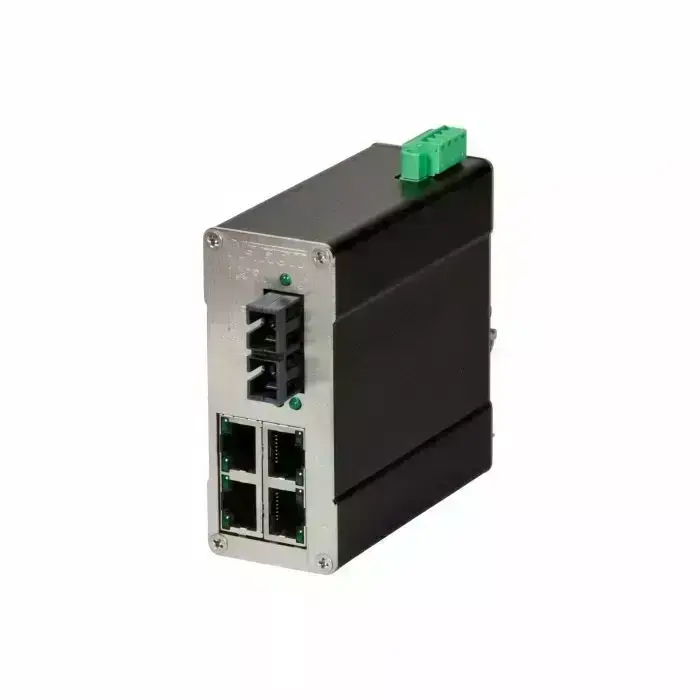 Red Lion 105FX Series DIN Rail Mount Ethernet Switch, 4 RJ45 Ports, 10/100Mbit/s Transmission, 10 - 30V dc, 105FX-SC